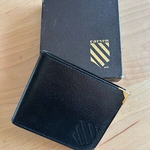 NIB Carven Black Leather Wallet